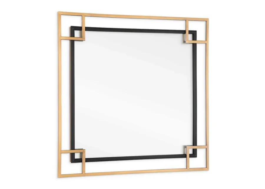 Mavis 22" Square Metal Wall Mirror