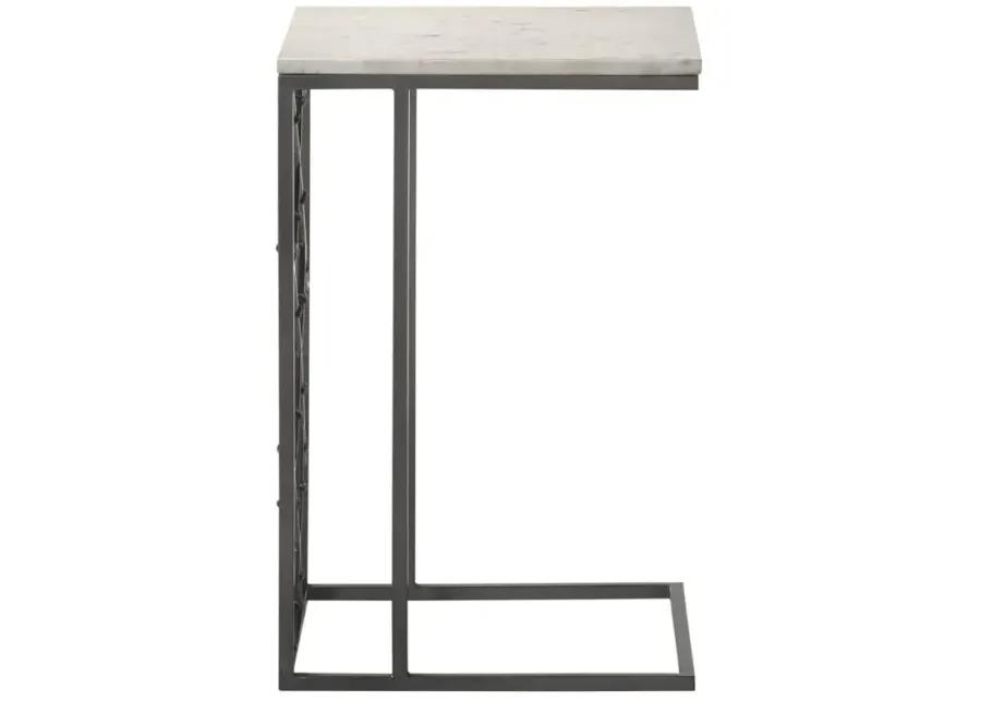 Angeliki Accent Table with Marble Top White