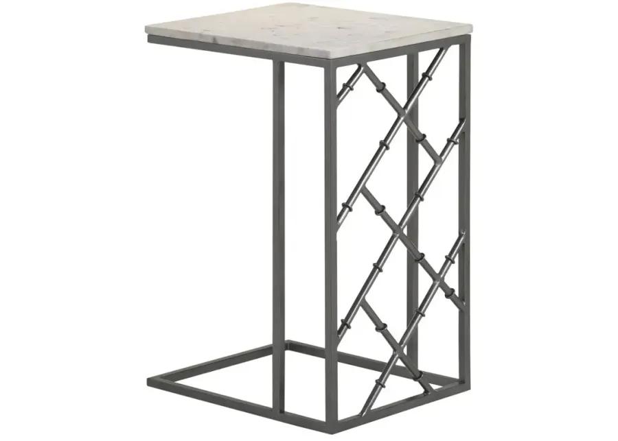 Angeliki Accent Table with Marble Top White