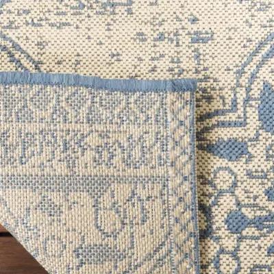 Safavieh BEACH HOUSE Collection BHS174M-4 Blue / Creme 4' X 6'