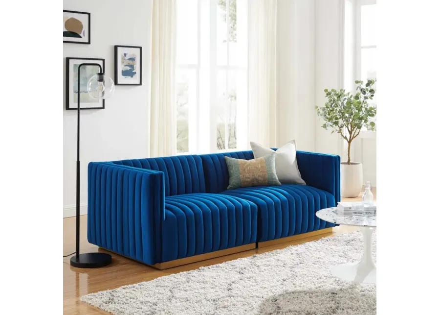 Conjure Channel Tufted Performance Velvet Loveseat