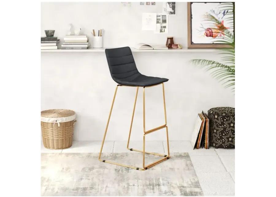 Adele Barstool (Set of 2) Black & Gold