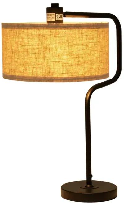 S/3 61"/21"metal Floor And Table Lamps, Black - Set of 3