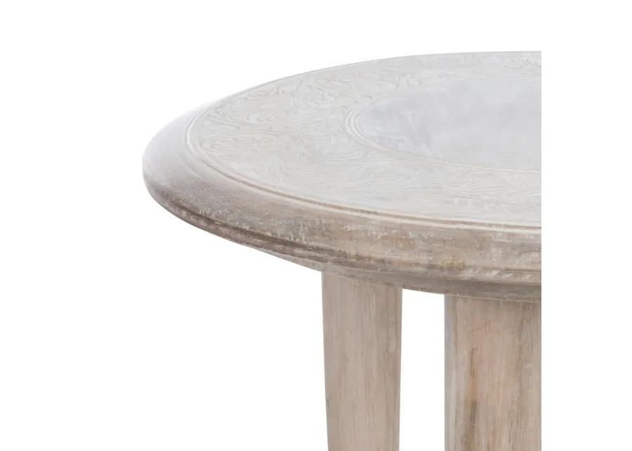 REHNUMA CARVED SIDE TABLE