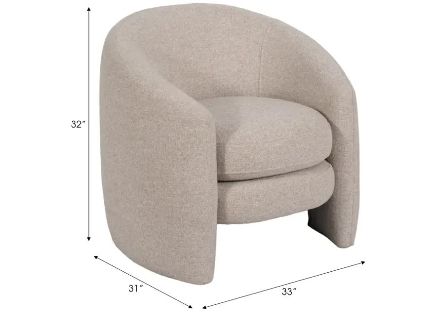 Barrel Arm Chair, Beige