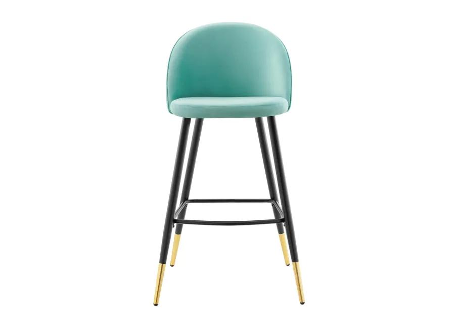 Cordial Performance Velvet Bar Stools - Set of 2