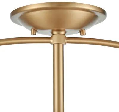 Wentworth 17'' Wide 3-Light Semi Flush Mount - Brushed Gold