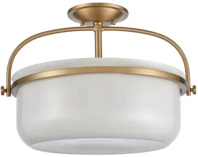 Wentworth 17'' Wide 3-Light Semi Flush Mount - Brushed Gold