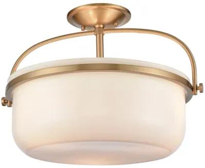 Wentworth 17'' Wide 3-Light Semi Flush Mount - Brushed Gold