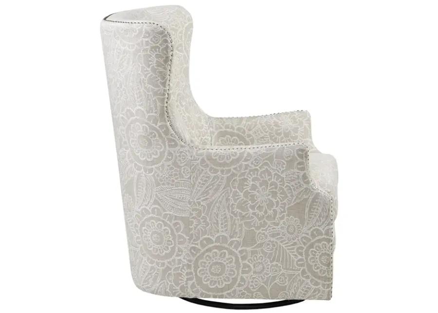 Madison Park Ella Cream Swivel Glider Chair