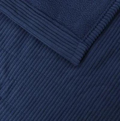 Beautyrest Electric Micro Fleece Navy Heated Blanket