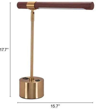 Kippy Table Lamp Brown & Brass