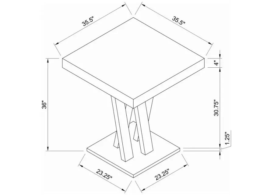 Freda Square Counter Height Table Cappuccino