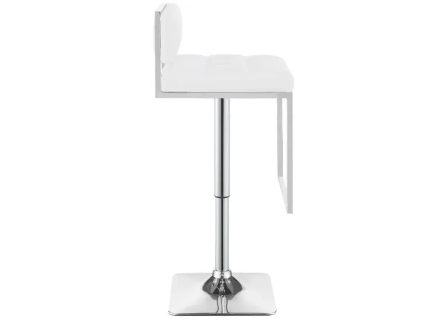 Alford Adjustable Bar Stool White And Chrome