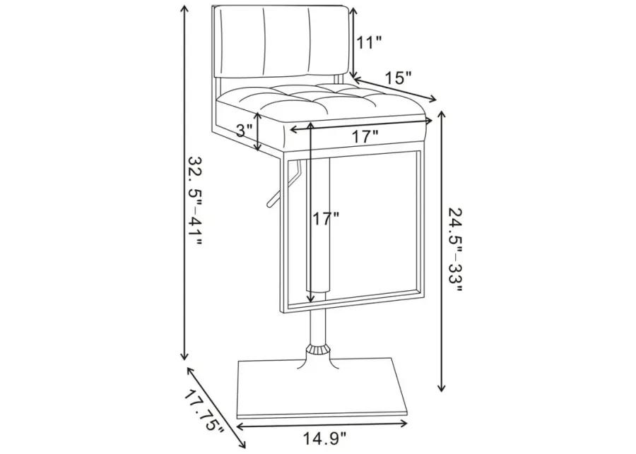 Alford Adjustable Bar Stool White And Chrome