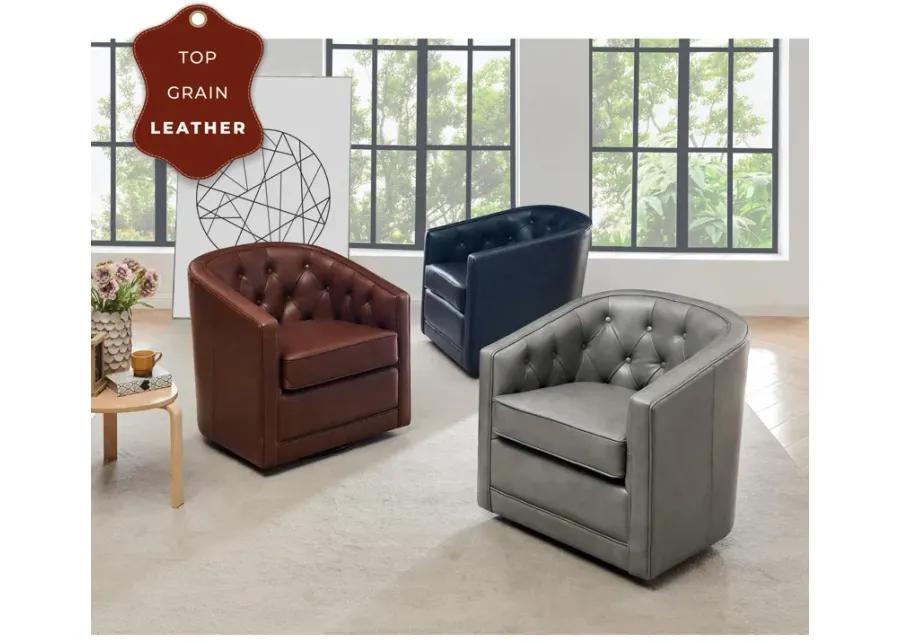 Walsh Leather Swivel Chair