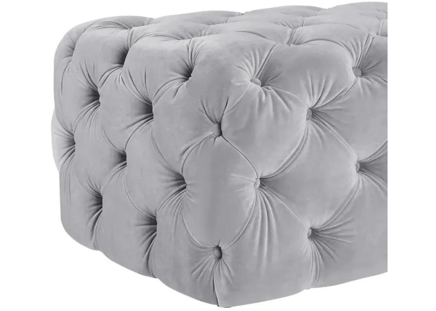 kaylee grey velvet ottoman