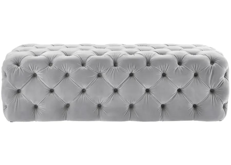 kaylee grey velvet ottoman