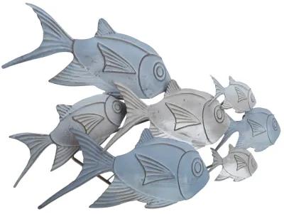 Metal 42" School Of Fish Wall Decor Wb