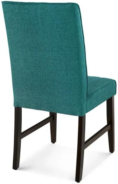 Motivate Channel Tufted Upholstered Fabric Dining Chair Set of 2