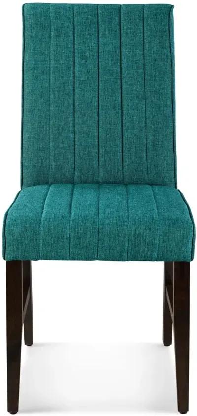 Motivate Channel Tufted Upholstered Fabric Dining Chair Set of 2