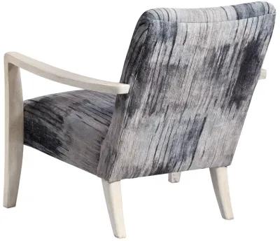 Watercolor Gray Chenille Accent Chair