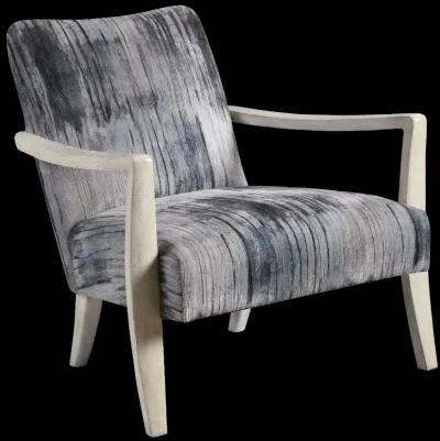 Watercolor Gray Chenille Accent Chair