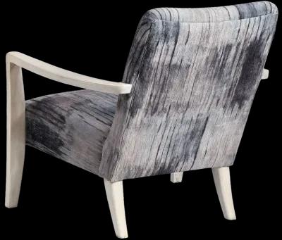 Watercolor Gray Chenille Accent Chair