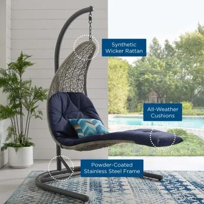 Landscape Hanging Chaise Lounge Outdoor Patio Swing Chair