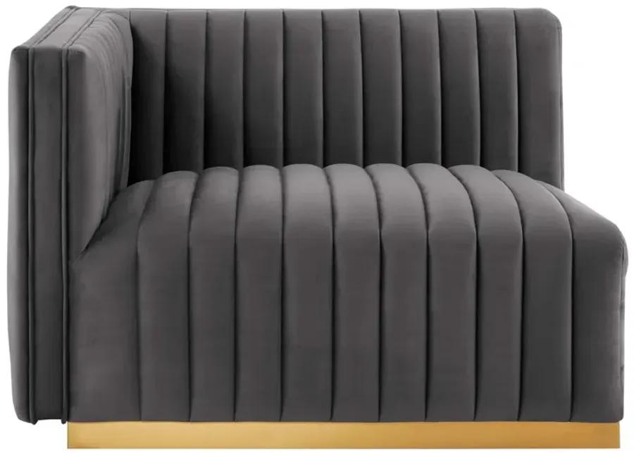 Conjure Channel Tufted Performance Velvet Sofa