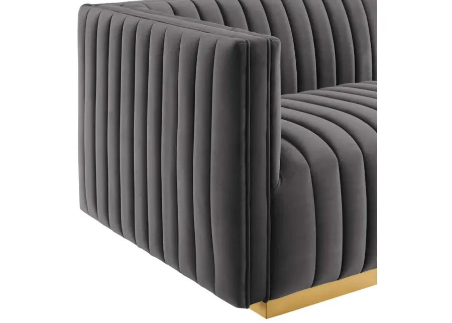 Conjure Channel Tufted Performance Velvet Sofa