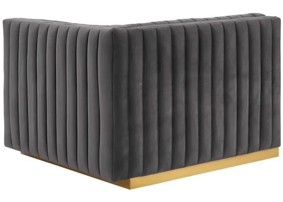 Conjure Channel Tufted Performance Velvet Sofa