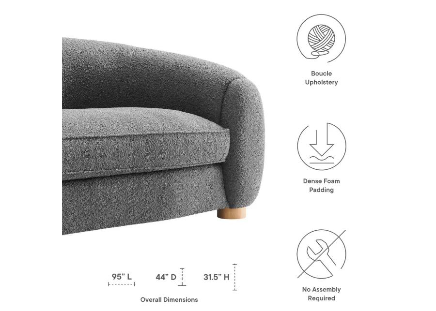 Abundant Boucle Upholstered Fabric Sofa