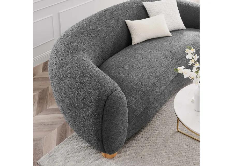 Abundant Boucle Upholstered Fabric Sofa