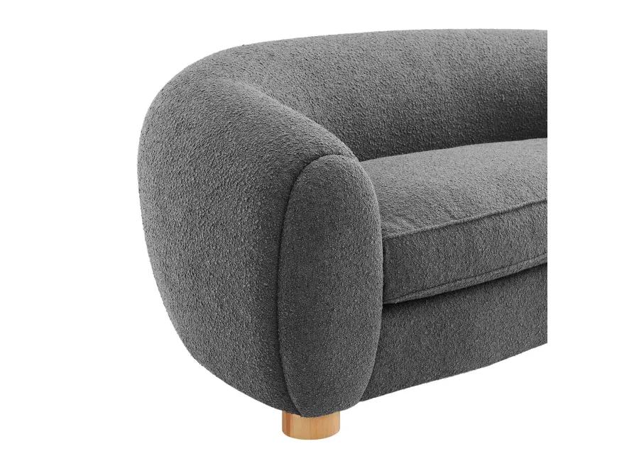 Abundant Boucle Upholstered Fabric Sofa