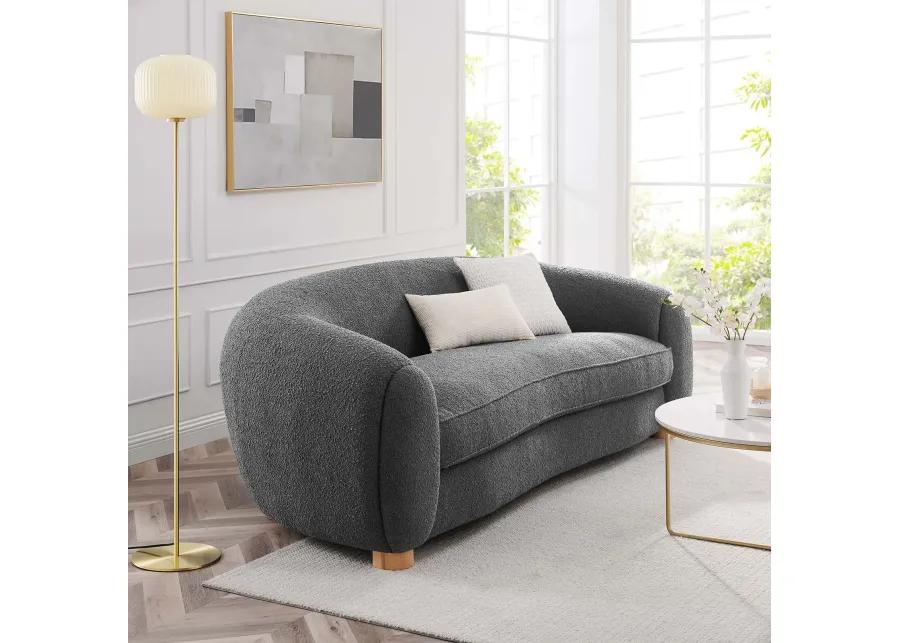 Abundant Boucle Upholstered Fabric Sofa