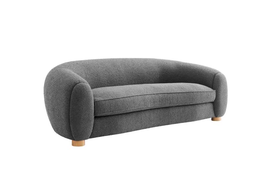 Abundant Boucle Upholstered Fabric Sofa