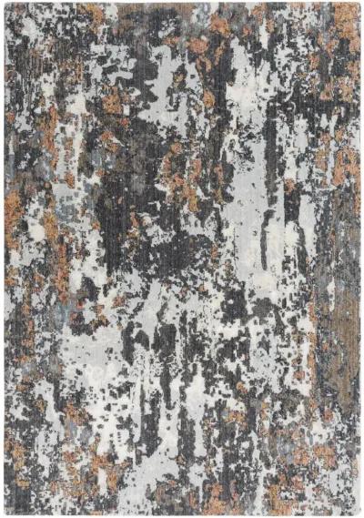 Logan Gray/Multi Abstract Recycled Polyester 5'2" x 7'9" Rectangle Rug