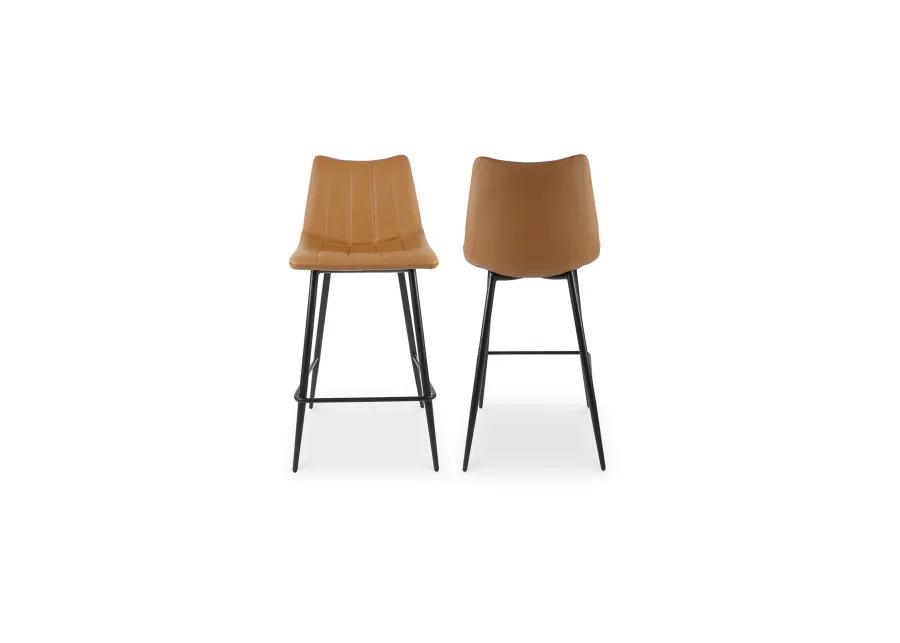 ALIBI COUNTER STOOL TAN-SET OF TWO