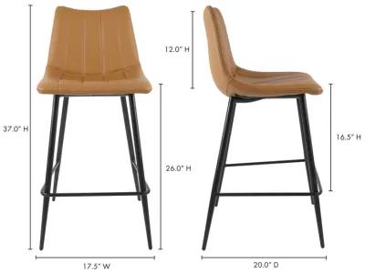 ALIBI COUNTER STOOL TAN-SET OF TWO