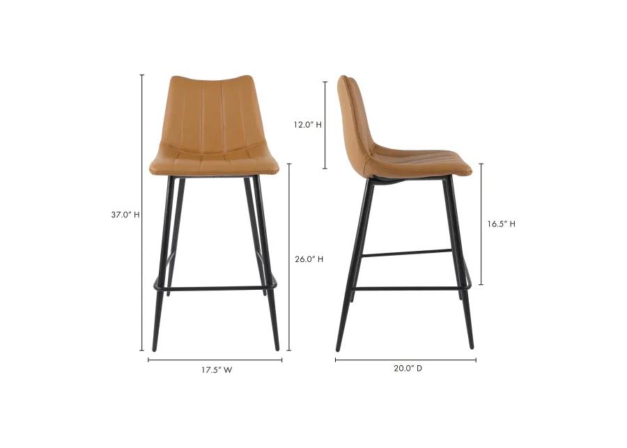 ALIBI COUNTER STOOL TAN-SET OF TWO