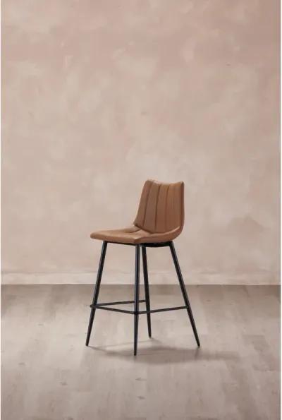 ALIBI COUNTER STOOL TAN-SET OF TWO