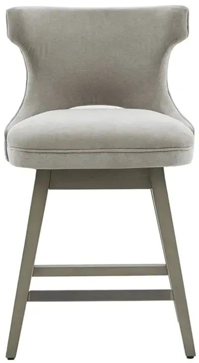 Madison Park Emmett Light Grey 25.75" Swivel Counter Stool