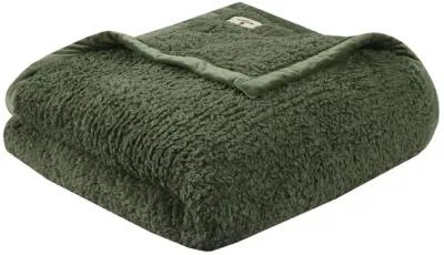 Woolrich Burlington Green Berber Blanket