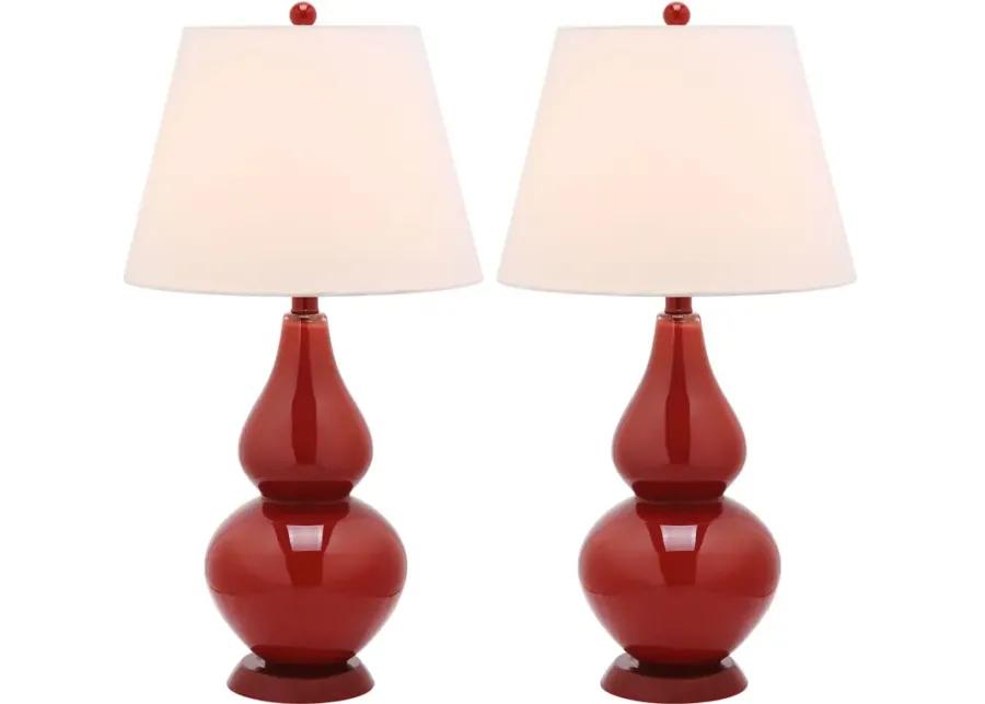 Cybil 26-Inch H Double Gourd Lamp - Set of 2