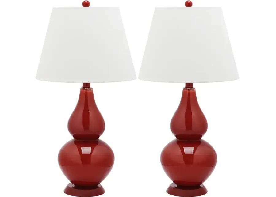 Cybil 26-Inch H Double Gourd Lamp - Set of 2