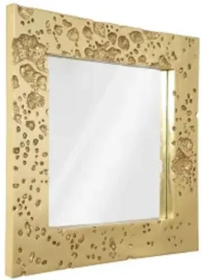 splotch mirror, gold leaf