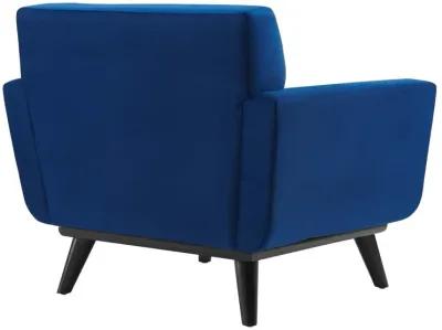 Engage Channel Tufted Performance Velvet Armchair