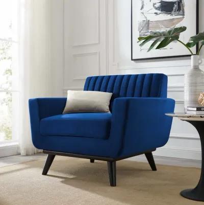 Engage Channel Tufted Performance Velvet Armchair