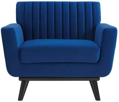 Engage Channel Tufted Performance Velvet Armchair